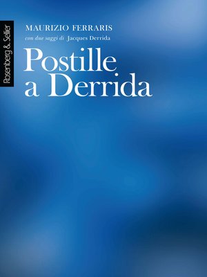 cover image of Postille a Derrida